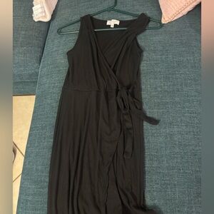 Jessica Simpson Black Wrap maxi dress with slit
